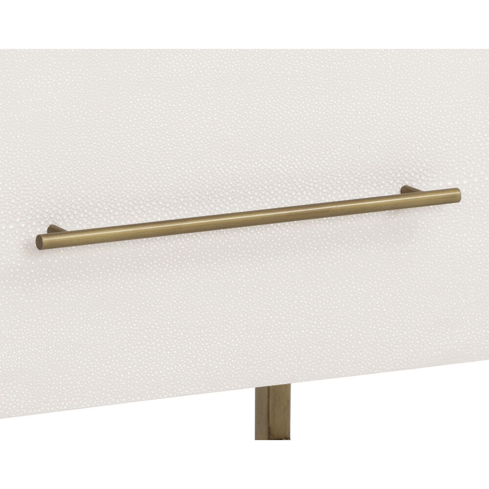 Venice 25.25 X 22.5 inch Oyster Shagreen Night Stand